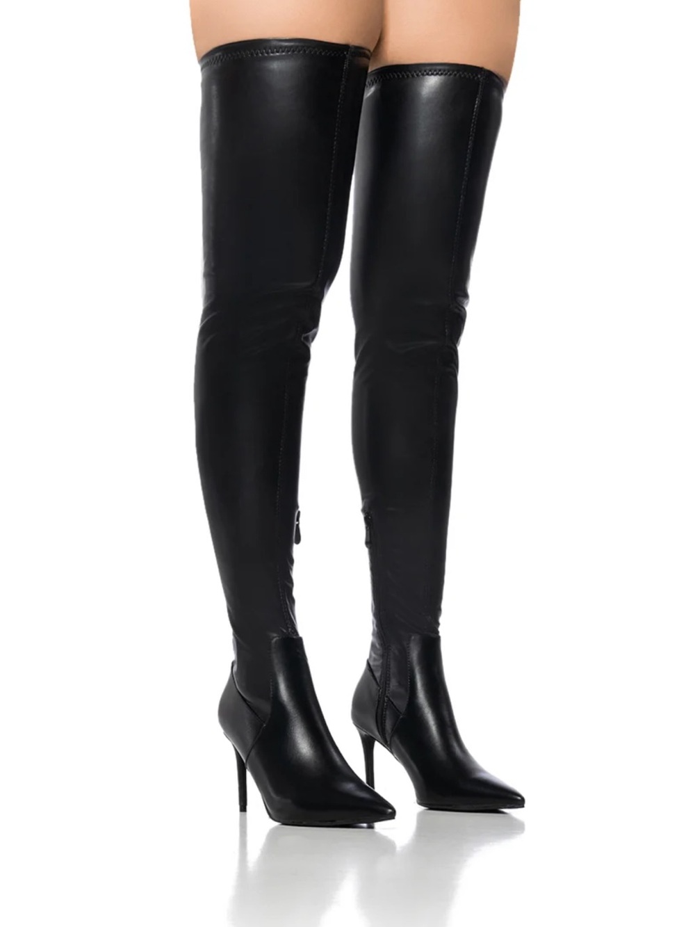 Women's Black Over-the-Knee Stiletto Boots